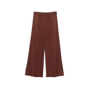 Pleats Please Brown Trousers - Palazzo Pants Women
